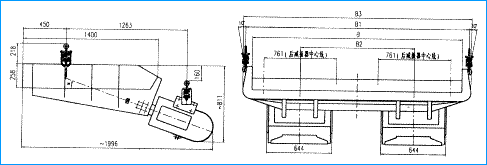 寬槽電磁振動給料機(jī)結(jié)構(gòu)簡圖